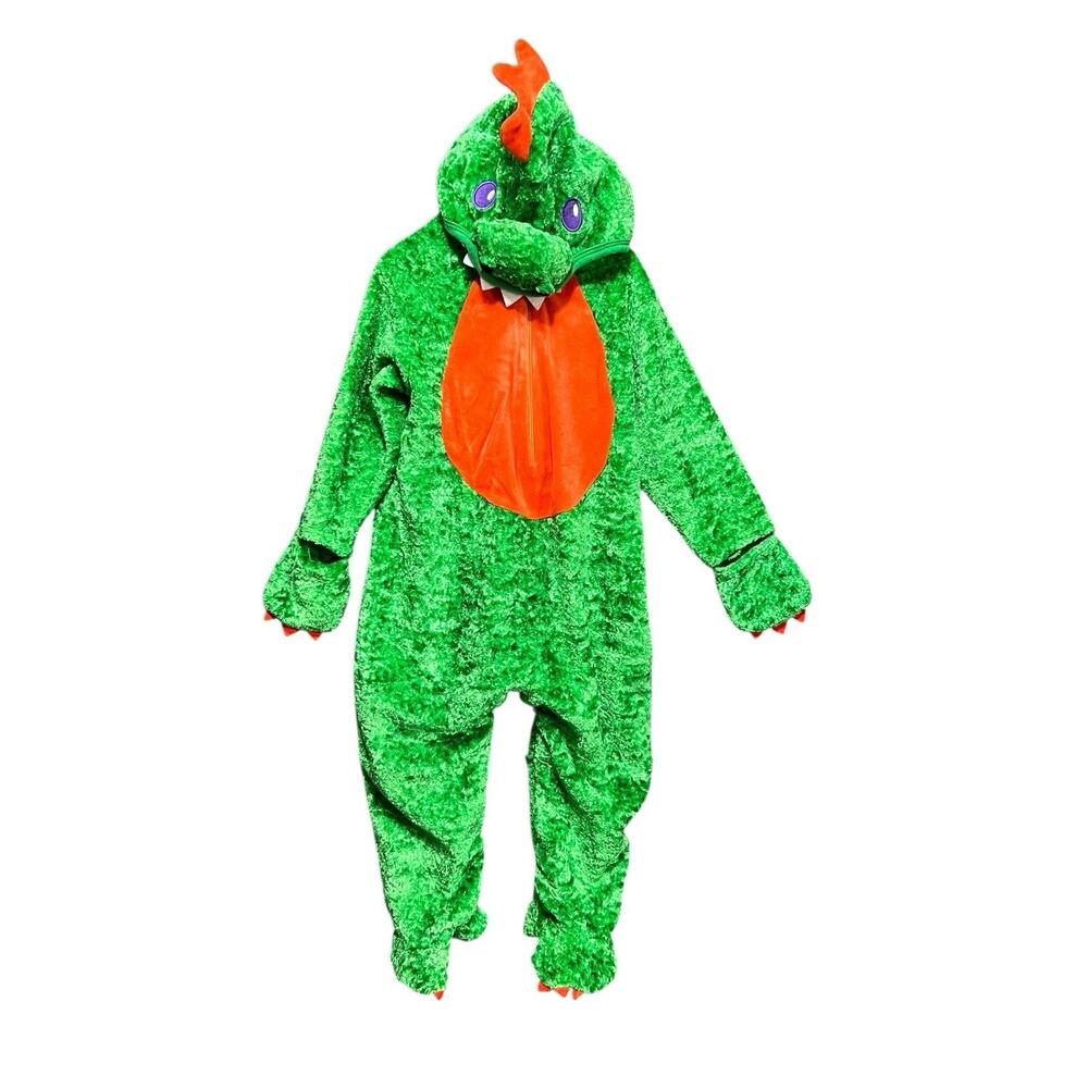 Unisex Toddle Halloween Cosplay Dragon Dinosaur Costume Plush Hooded Sz 2T Derpy